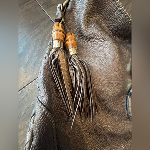 Authentic Gucci handbag, bronze metallic with two types of straps - Picture 15 of 16